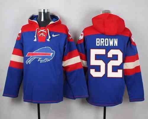 Nike Bills 52 Preston Brown Blue Hooded Jersey