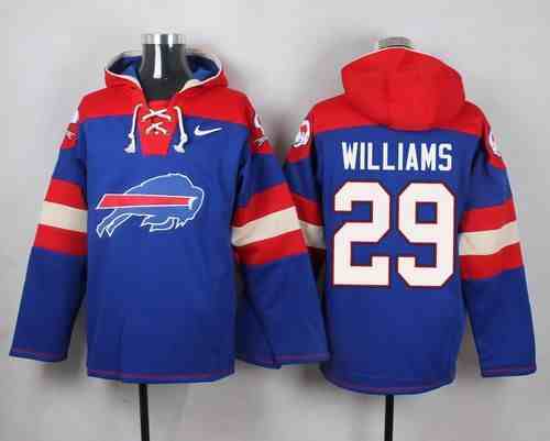 Nike Bills 29 Karlos Williams Blue Hooded Jersey