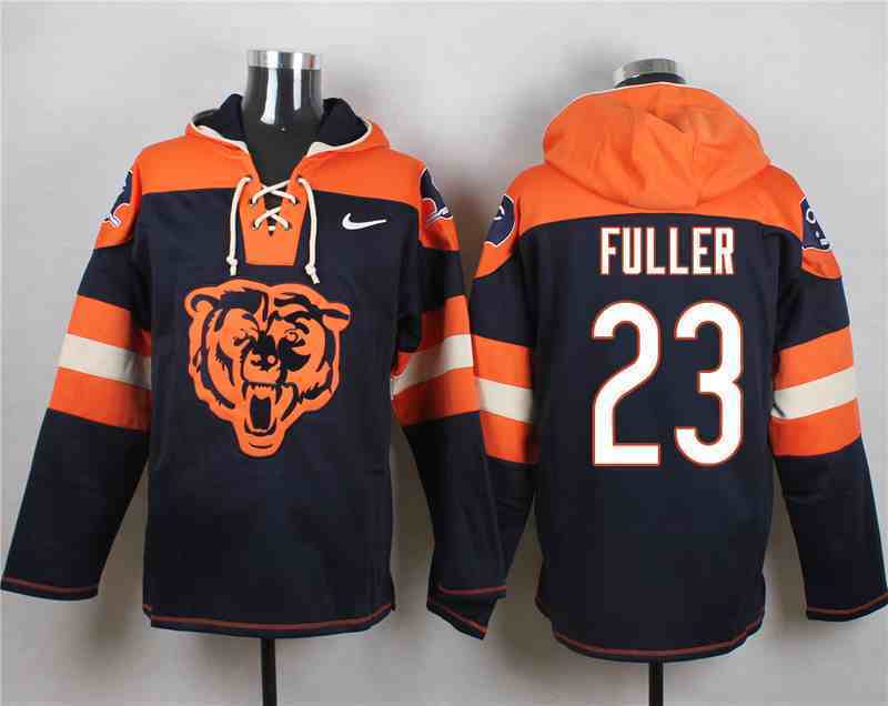 Nike Bears 23 Kyle Fuller Navy Hooded Jersey