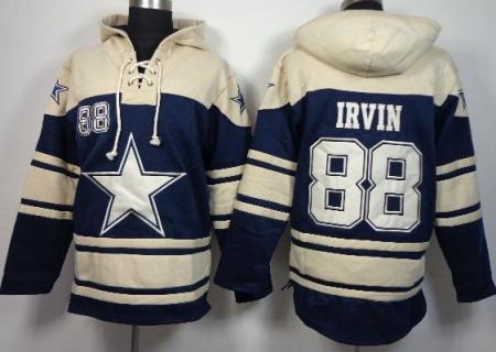 Nike Dallas Cowboys #88 Michael Irvin Blue Sawyer Hooded Sweatshirt NFL Hoodie