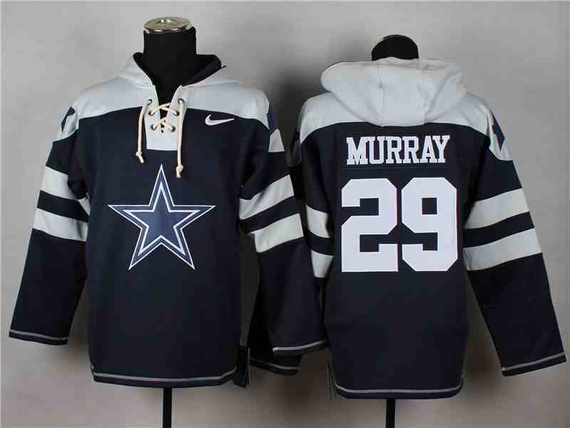 Nike Cowboys 29 Murray Blue Hooded Jerseys