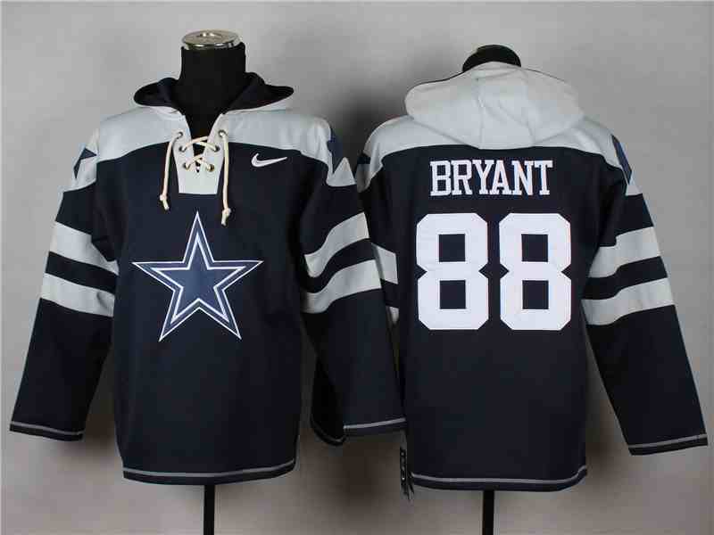 Nike Cowboys 88 Bryant Blue Hooded Jerseys