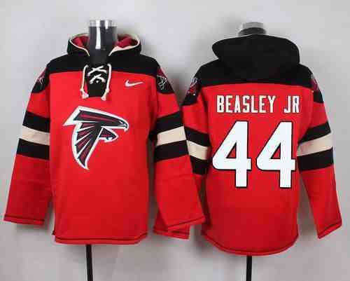 Nike Falcons 44 Vic Beasley Jr. Red Hooded Jersey