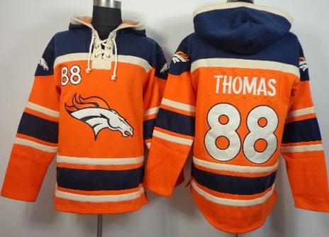 Denver Broncos 88 Demaryius Thomas Orange NFL Hoodie