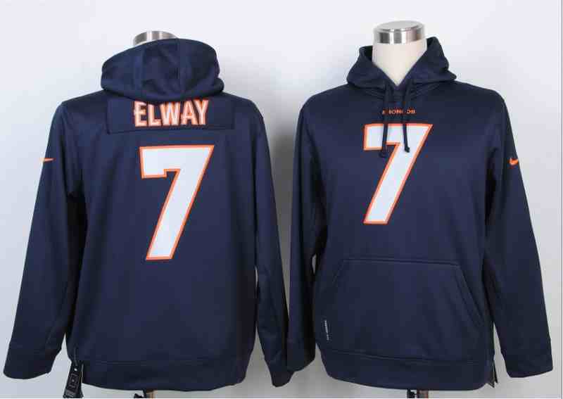 Nike Denver Broncos #7 John Elway Blue Hoody