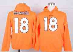 NFL nike Denver Broncos 18 manning orange hoody