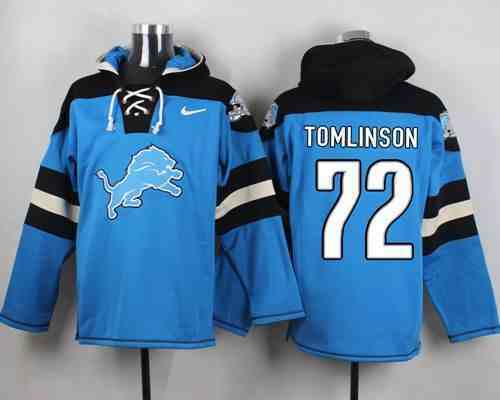 Nike Lions 72 Laken Tomlinson Light Blue Hooded Jersey