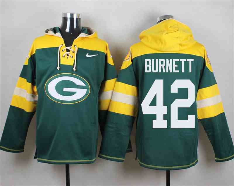 Nike Packers 42 Morgan Burnett Green Hooded Jersey