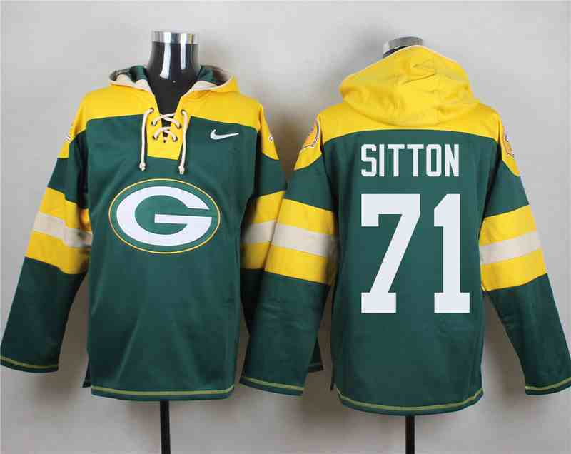 Nike Packers 71 Josh Sitton Green Hooded Jersey