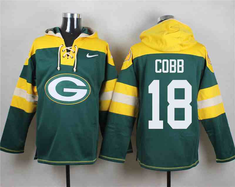 Nike Packers 18 Randall Cobb Green Hooded Jersey
