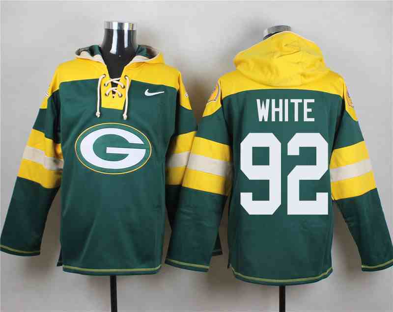 Nike Packers 92 Reggie White Green Hooded Jersey