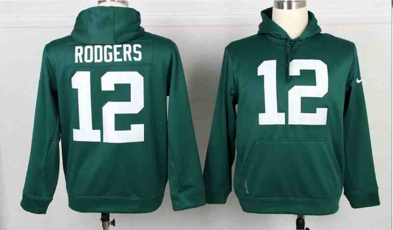 NFL Green Bay Packers #12 Aaron Rodgers Green Hoodie