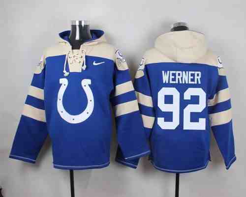 Nike Colts 92 Bjoern Werner Blue Hooded Jersey