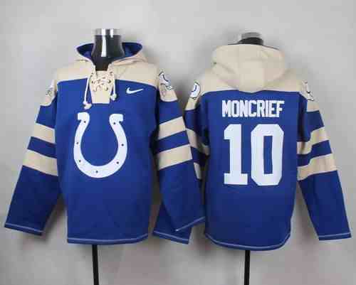 Nike Colts 10 Donte Moncrief Blue Hooded Jersey