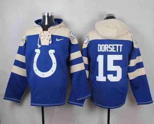 Nike Colts 15 Phillip Dorsett Blue Hooded Jersey