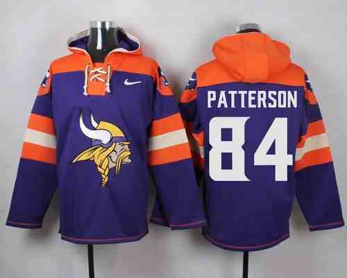 Nike Vikings 84 Cordarrelle Patterson Purple Hooded Jersey