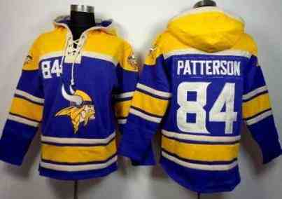 Minnesota Vikings 84 Cordarrelle Patterson Purple Stitched NHL Sawyer Hooded Sweatshirt Jersey
