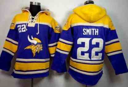 Minnesota Vikings 22 Harrison Smith Purple Stitched NHL Sawyer Hooded Sweatshirt Jersey