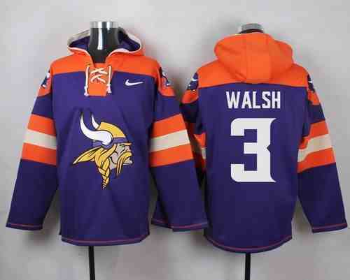 Nike Vikings 3 Blair Walsh Purple Hooded Jersey