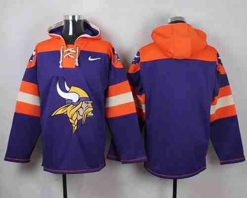 Nike Vikings Blank Purple Hooded Jersey