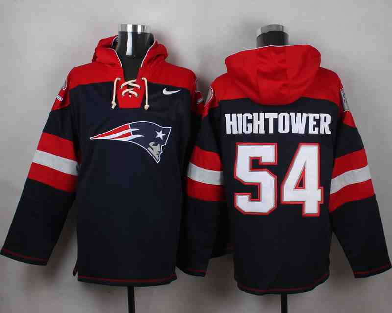 Nike Patriots 54 Dont'a Hightower Navy Hooded Jersey