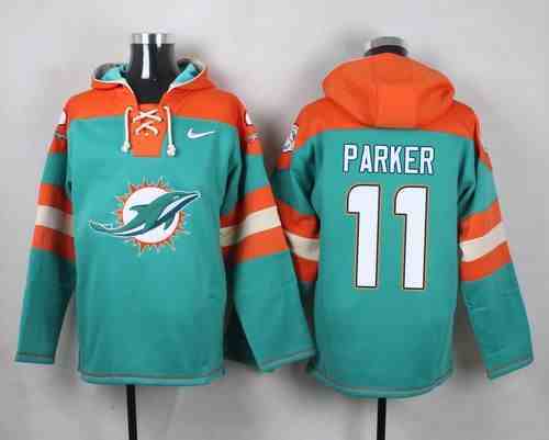 Nike Dolphins 11 DeVante Parker Green Hooded Jersey
