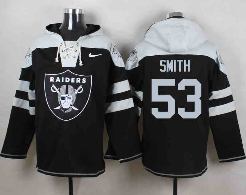 Nike Raiders 53 Malcolm Smith Black Hooded Jersey