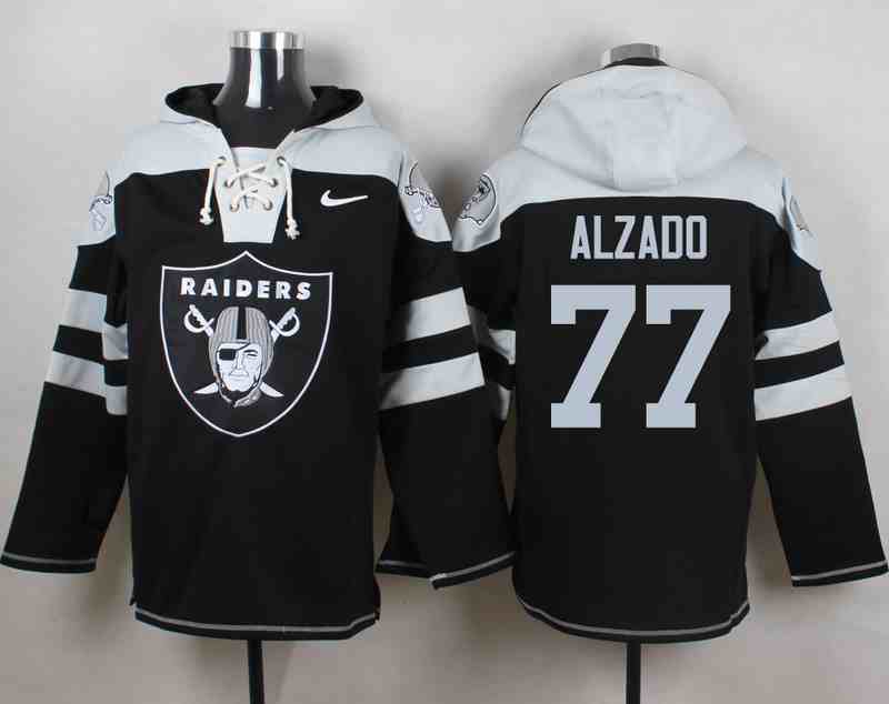 Nike Raiders 77 Lyle Alzado Black Hooded Jersey