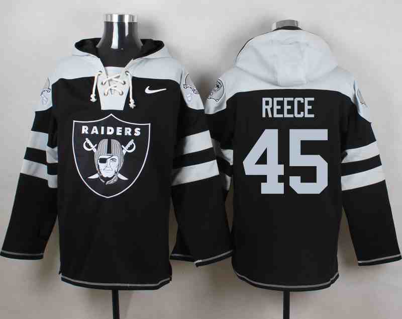 Nike Raiders 45 Marcel Reece Black Hooded Jersey