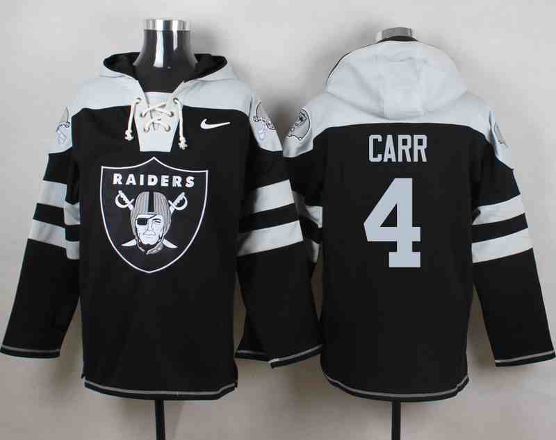 Nike Raiders 4 Derek Carr Black Hooded Jersey