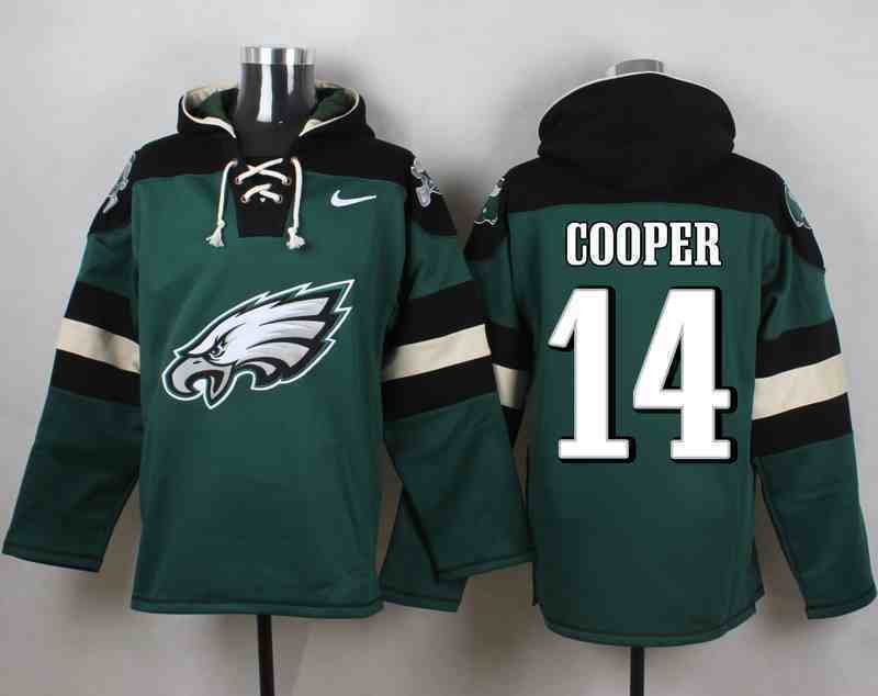 Nike Eagles 14 Riley Cooper Green Hooded Jersey