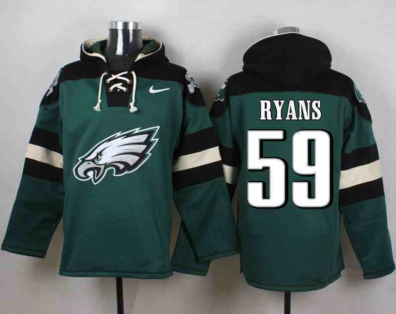 Nike Eagles 59 RYANS Green Hooded Jersey