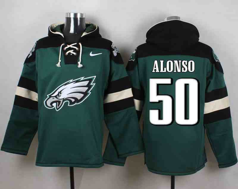 Nike Eagles 50 ALONSO Green Hooded Jersey