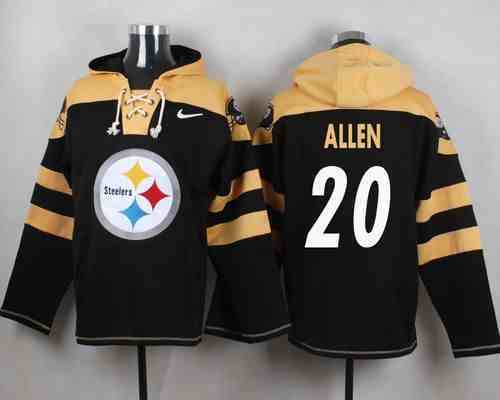 Nike Steelers 20 Cortez Allen Black Hooded Jersey