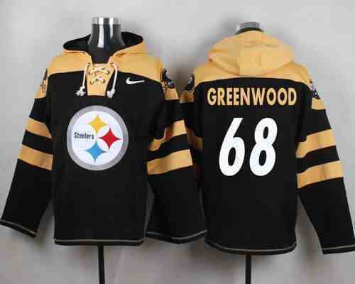 Nike Steelers 68 L. C. Greenwood Black Hooded Jersey