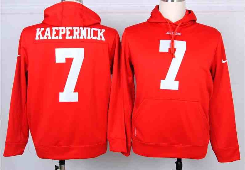 Nike San Francisco 49ers #7 Colin Kaepernick Red hoodie