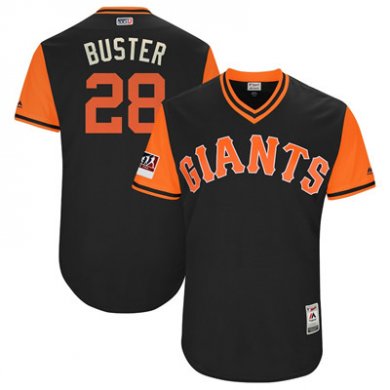 Giants #28 Buster Posey Buster Black 2018 Players Weekend Authentic Team Jersey