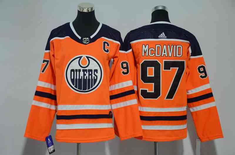 Oilers 97 Connor McDavid Orange Youth Adidas Jersey