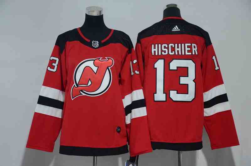 Devils 13 Nico Hischier Red Youth Adidas Jersey