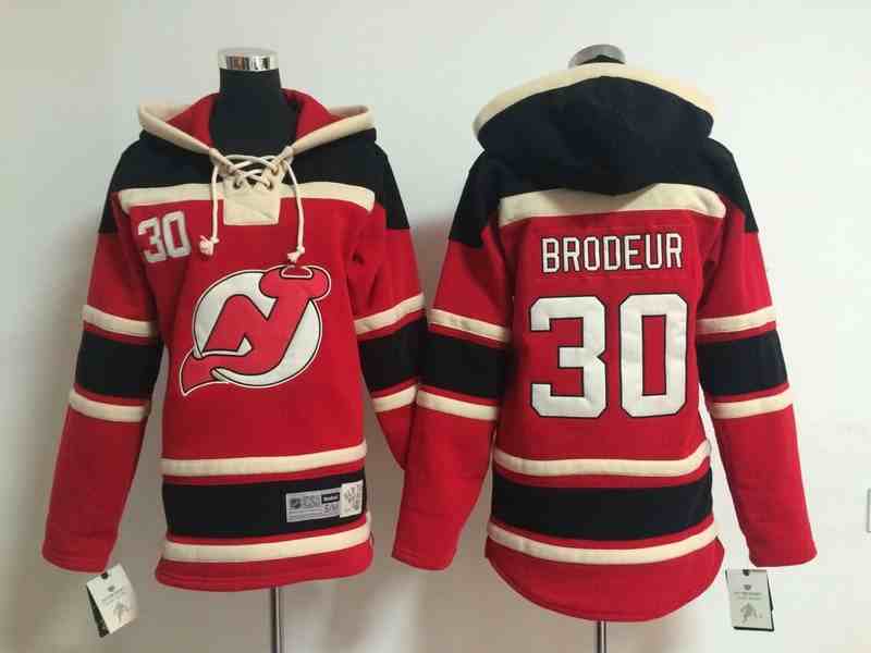 Devils 30 Brodeur Red Youth Hooded Jersey