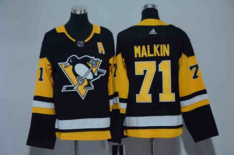 Penguins 71 Evgeni Malkin Black Youth Adidas Jersey