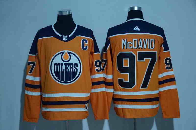 Oilers 97 Connor McDavid Orange Adidas Jersey