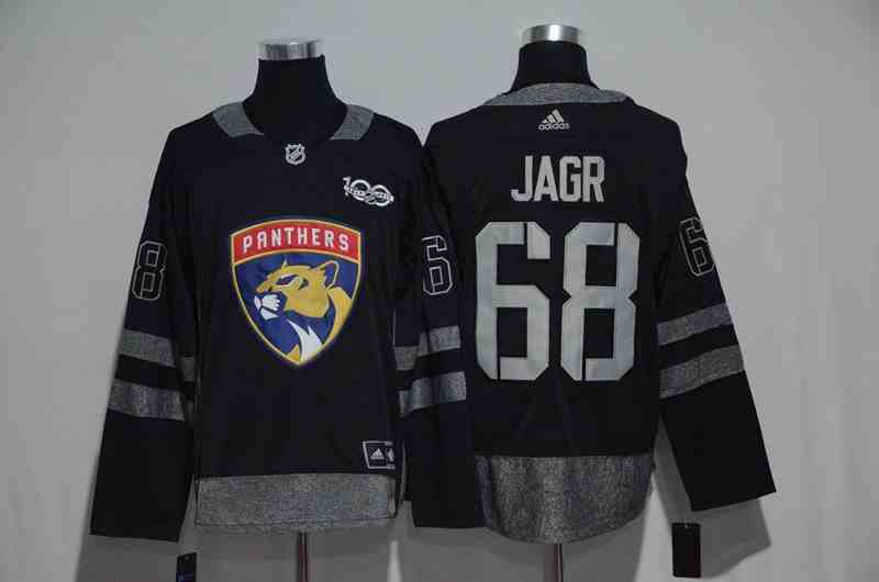 Panthers 68 Jaromir Jagr Black 1917-2017 100th Anniversary Jersey