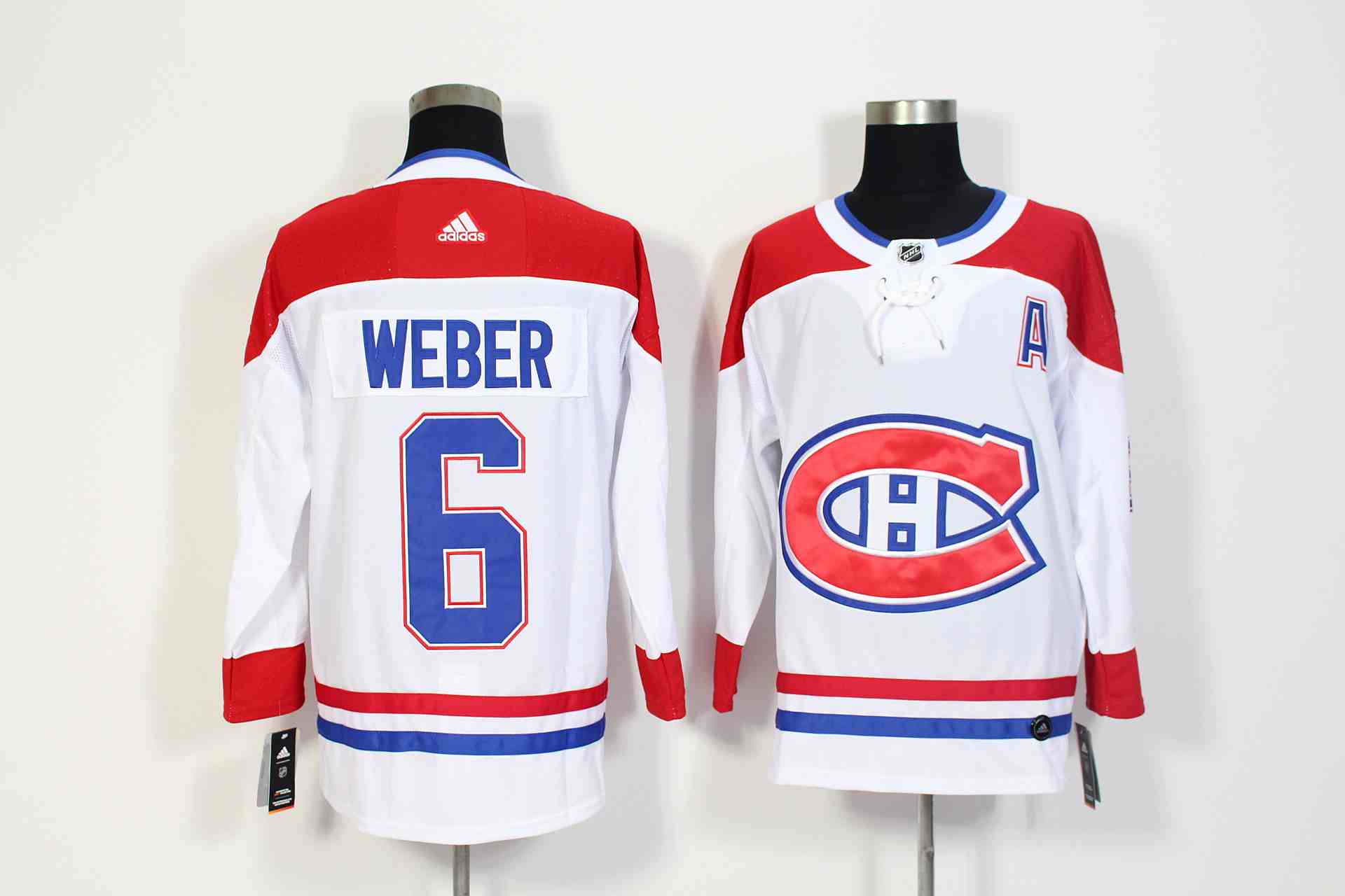 Canadiens 6 Shea Weber White Adidas Jersey