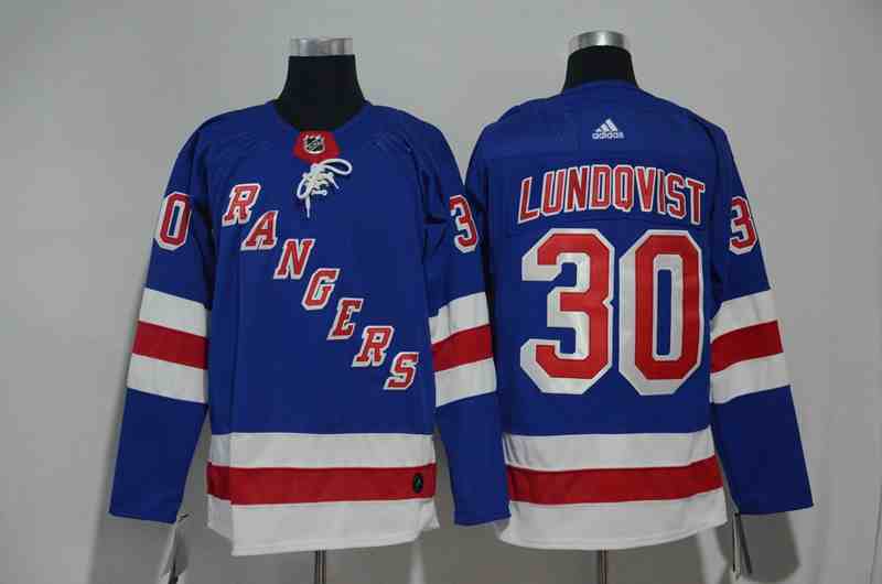 Rangers 30 Henrik Lundqvist Blue Adidas Jersey