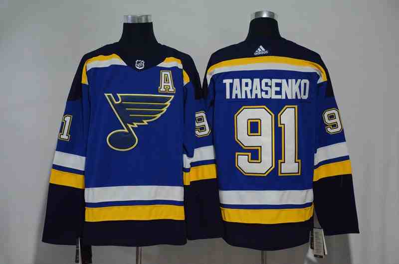 Blues 91 Vladimir Tarasenko Blue Adidas Jersey