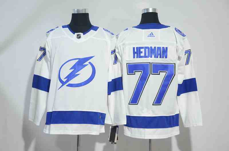 Lightning 77 Victor Hedman White Adidas Jersey
