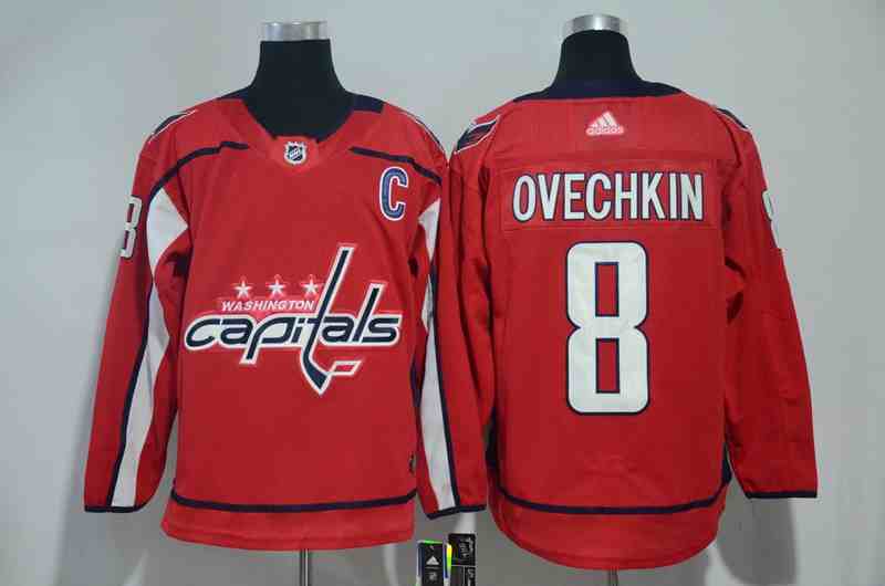 Capitals 8 Alexander Ovechkin Red Adidas Jersey