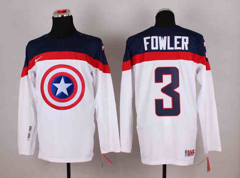 USA 3 Fowler White Captain America Jersey