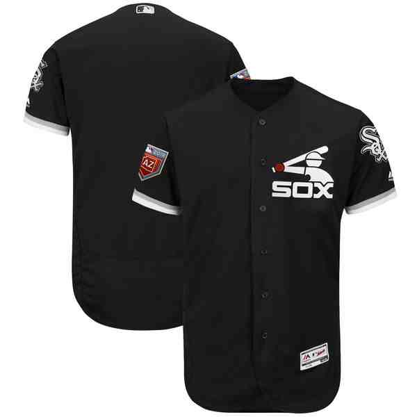 White Sox Blank Black 2018 Spring Training Flexbase Jersey